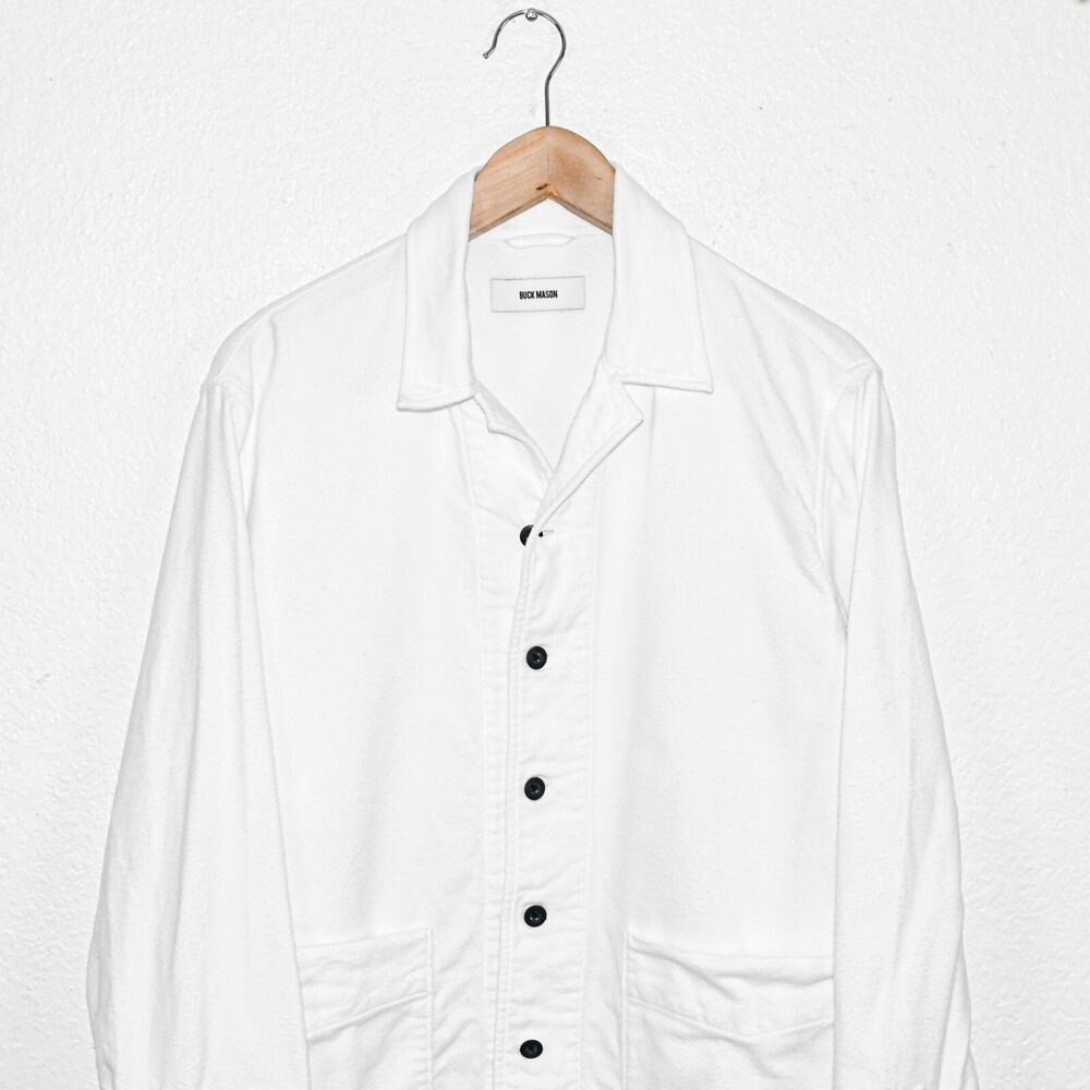 Buck Mason White Button-Front Work Jacket - Picture 4 of 10
